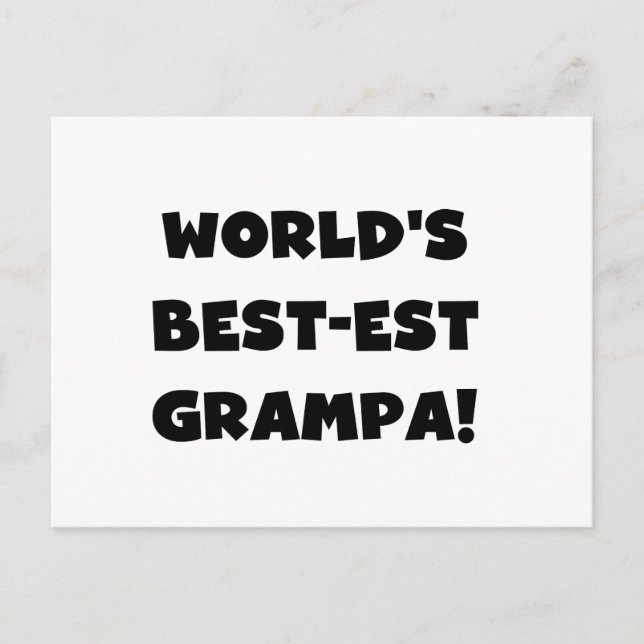 Die besten Grampa-T - Shirt der Black Text World g Postkarte (Vorderseite)
