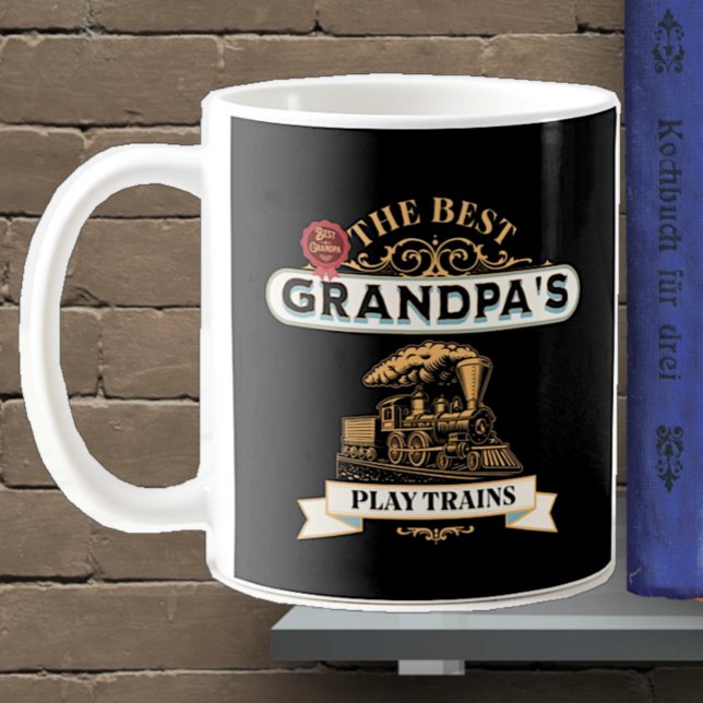 Die besten Grandpas-Play-Züge Dampflok-Motor-Fleec Kaffeetasse (Von Creator hochgeladen)