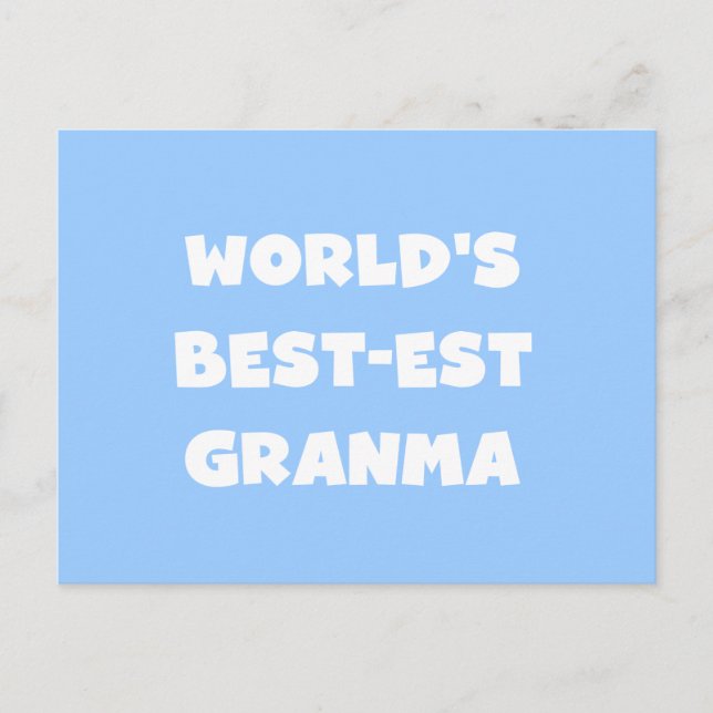 Die besten Granma Schwarz und Weiß der Welt Postkarte (Vorderseite)