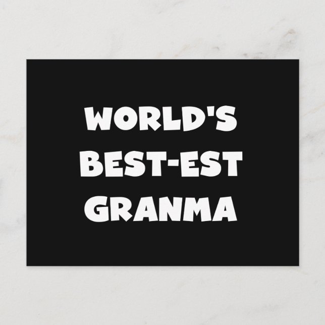 Die besten Granma Schwarz und Weiß der Welt Postkarte (Vorderseite)