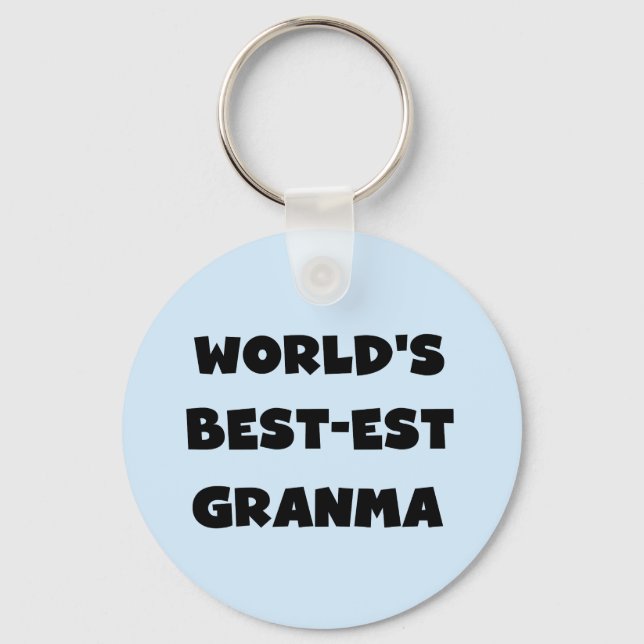 Die besten Granma Schwarz und Weiß der Welt Schlüsselanhänger (Vorderseite)