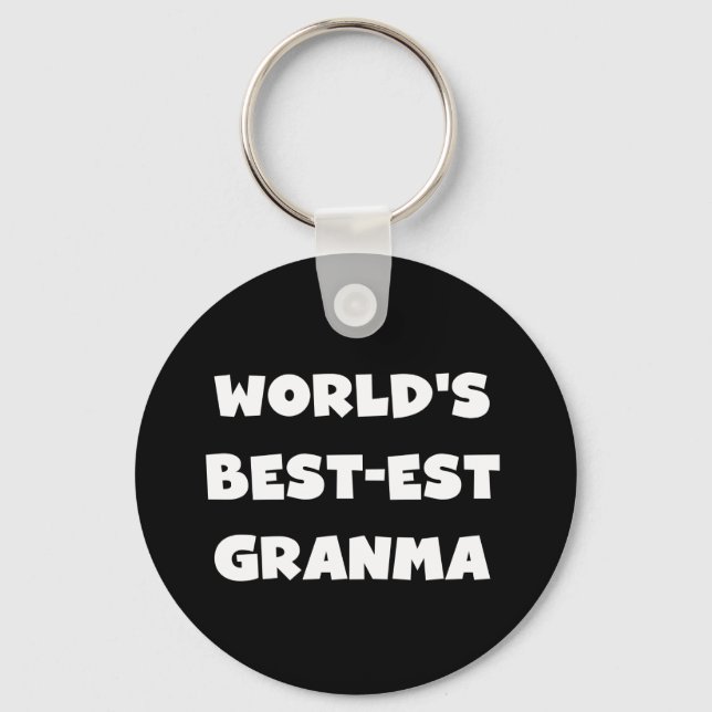Die besten Granma Schwarz und Weiß der Welt Schlüsselanhänger (Vorderseite)