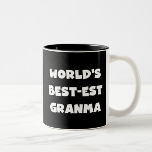 Die besten Granma Schwarz und Weiß der Welt Zweifarbige Tasse