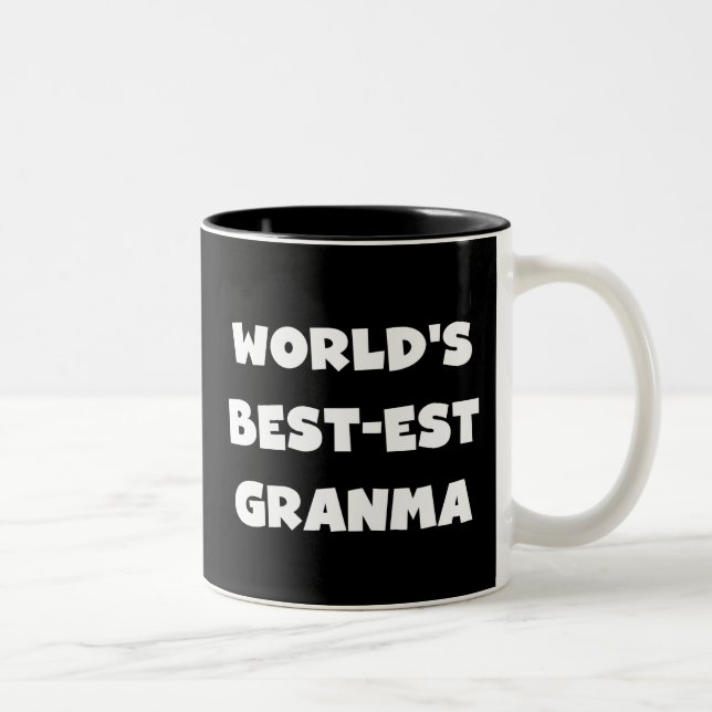 Die besten Granma Schwarz und Weiß der Welt Zweifarbige Tasse (Rechts)