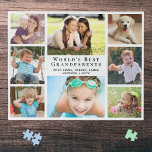 Die besten Großeltern der Welt 8 FotoCollage<br><div class="desc">Dieses Puzzle ist ein Geschenk für die weltbesten Großeltern und bietet eine 8-Foto-Collage aus Enkelkindern,  Familienmitgliedern,  Haustieren,  Erinnerungen usw. sowie "Weltbeste Großeltern" in eleganter Typografie.</div>