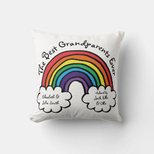 Die besten Großeltern ever Farbige Regenbogen Kissen