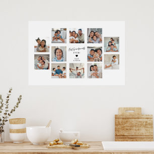 Die besten Großeltern überhaupt 12 Foto-Collage in Poster