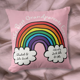 Die besten Großeltern überhaupt Farbige Regenbogen Kissen