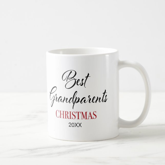 Die besten Großeltern Weihnachts-Foto Kaffee-Tasse Kaffeetasse (Rechts)