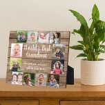 Die besten Großkinder der Welt 12 Foto 8 x 10" Fotoplatte<br><div class="desc">Erstellen Sie Ihre eigene Collage-Plakette mit 12 Ihrer Lieblingsfotos auf einem holzstrukturierten Hintergrund.Personalisieren Sie Ihre Foto-Collage-Plakette mit Fotos von Enkeln . Schenkt Oma ein wertvolles Sake zum Geburtstag,  zum Muttertag,  zum Großelterntag,  usw.</div>