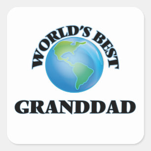 Die besten Großväter der Welt Quadratischer Aufkleber
