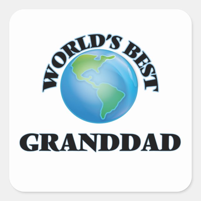 Die besten Großväter der Welt Quadratischer Aufkleber (Vorderseite)