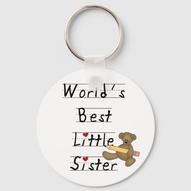 Die besten kleinen Schwester-Hemden und Geschenke  Schlüsselanhänger (Vorderseite)