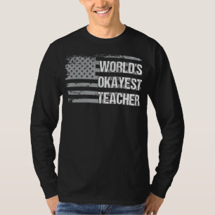 Die besten Lehrer der Welt - amerikanische Flagge T-Shirt