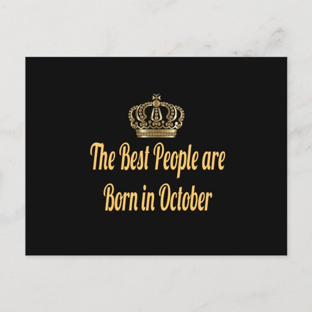 Die besten Leute sind im Oktober Geboren Postkarte (Vorderseite)