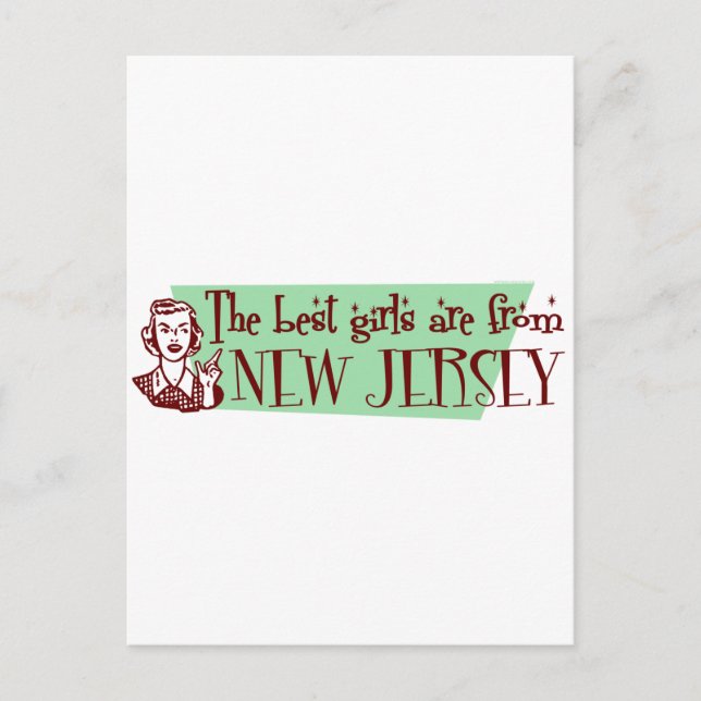 Die besten Mädchen kommen aus New Jersey Postkarte (Vorderseite)