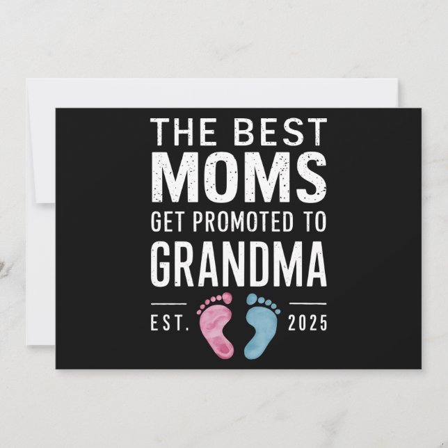 Die besten Mamas werden für Oma Est 2025 beworben Einladung (Vorderseite)