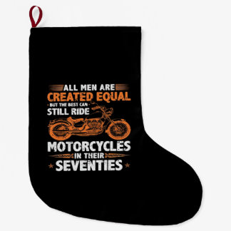 Die besten Männer können immer noch Motorräder fah Großer Weihnachtsstrumpf