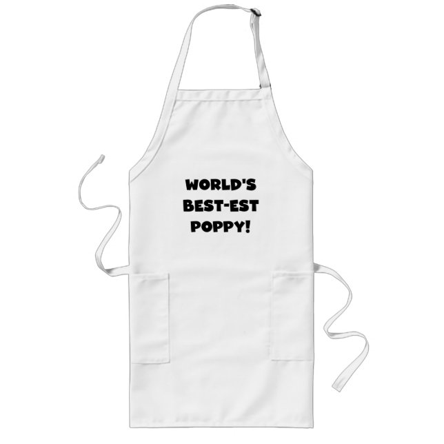 Die besten Mohngeschenke der Black Text World Lange Schürze (Vorne)