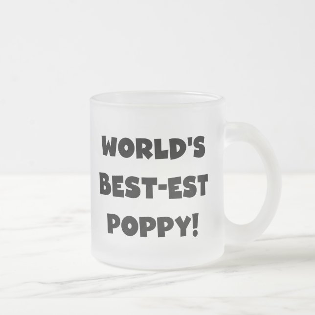 Die besten Mohngeschenke der Black Text World Mattglastasse (Rechts)