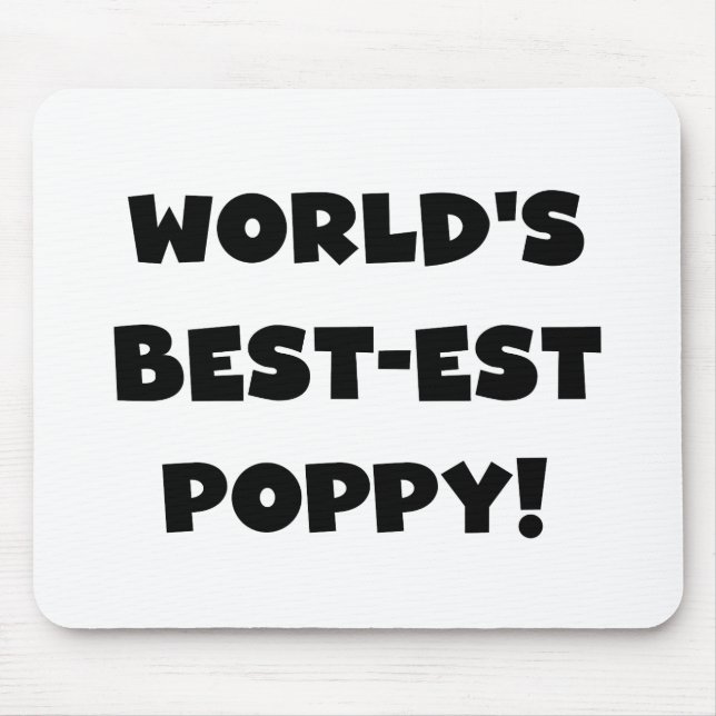 Die besten Mohngeschenke der Black Text World Mousepad (Vorne)