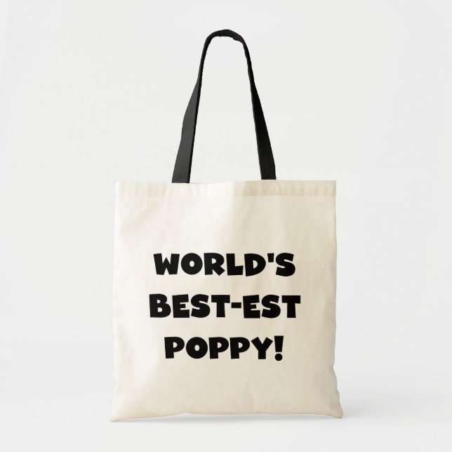 Die besten Mohngeschenke der Black Text World Tragetasche (Vorne)