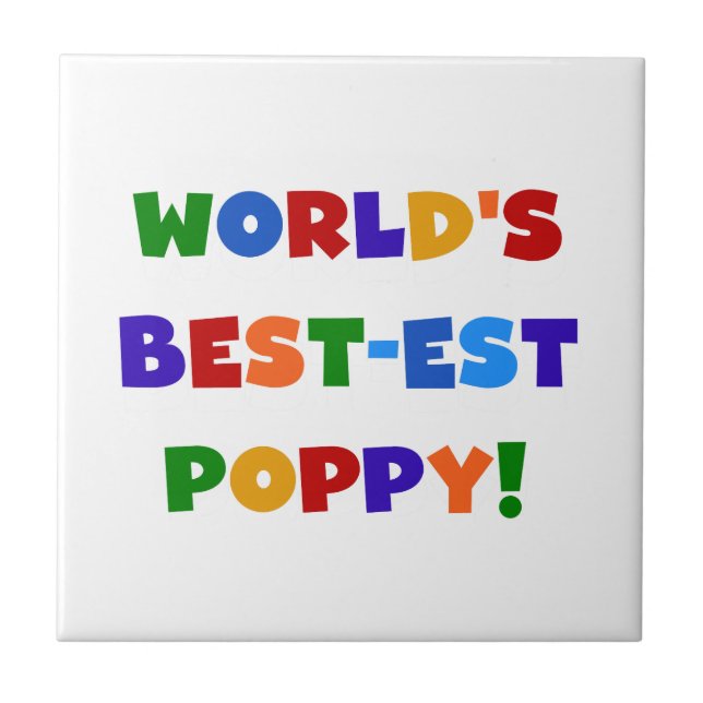 Die besten Mohngeschenke der Welt in hellen Farben Fliese (Vorderseite)