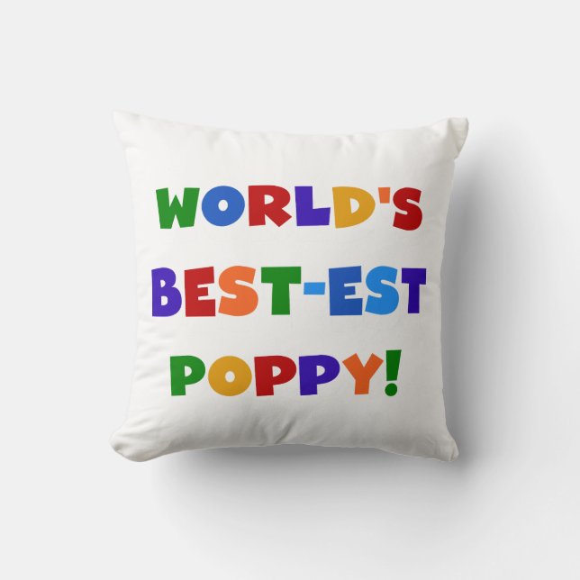 Die besten Mohngeschenke der Welt in hellen Farben Kissen (Vorderseite)