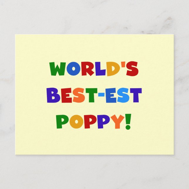 Die besten Mohngeschenke der Welt in hellen Farben Postkarte (Vorderseite)