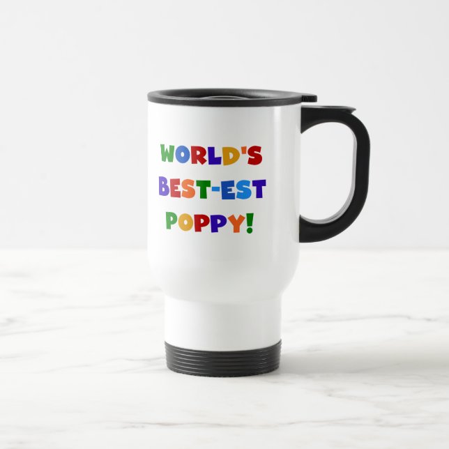 Die besten Mohngeschenke der Welt in hellen Farben Reisebecher (Rechts)