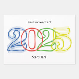 Die besten Momente des Jahres 2025 beginnen hier Geschenkpapier Set