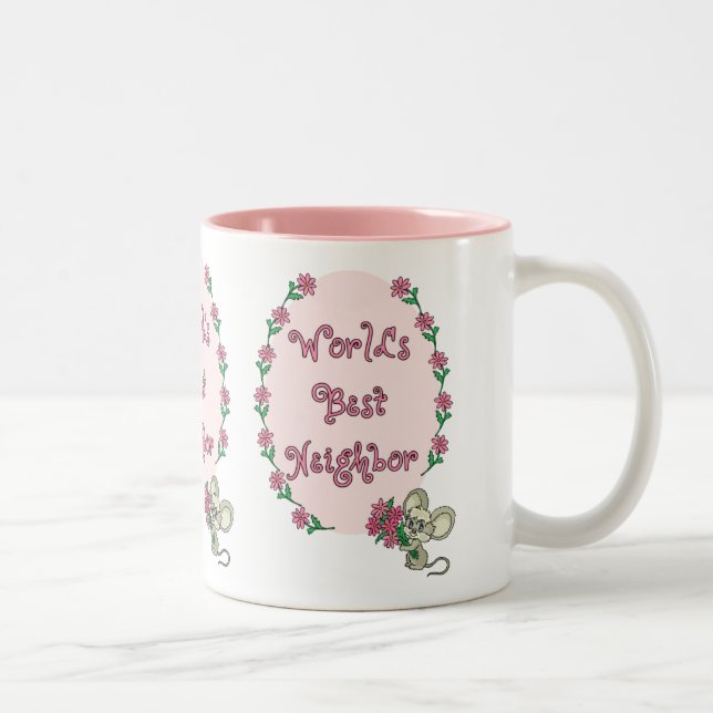 Die besten Nachbarn der Welt Zweifarbige Tasse (Rechts)