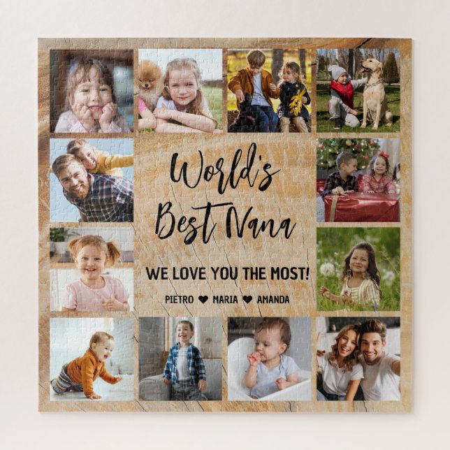 Die besten Nana Grandkids 12 FotoCollage (Vertikal)