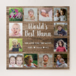 Die besten Nana Grandkids 12 FotoCollage<br><div class="desc">Erstellen Sie Ihr eigenes Collage Puzzle mit 12 Ihrer Lieblingsfotos auf einem Holztexturhintergrund.Personalisieren Sie Ihre Fotos mit Enkeln Fotos . Schenkt Oma ein wertvolles Sake zum Geburtstag,  zum Muttertag,  zum Großelterntag,  usw.</div>