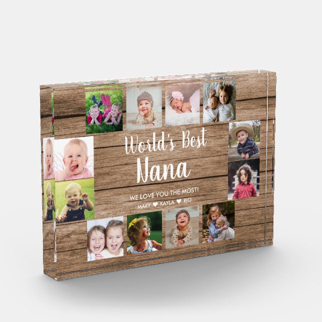Die besten Nana Grandkids 12 FotoCollage    Fotoblock (Links)