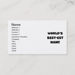 Die besten Nani-T - Shirt und Geschenke der Black  Visitenkarte