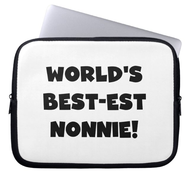 Die besten Nonnie-Geschenke der Black Text World Laptopschutzhülle (Vorderseite)