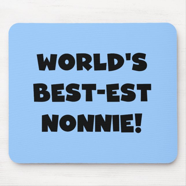 Die besten Nonnie-Geschenke der Black Text World Mousepad (Vorne)