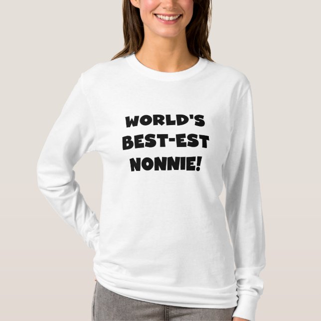 Die besten Nonnie-Geschenke der Black Text World T-Shirt (Vorderseite)