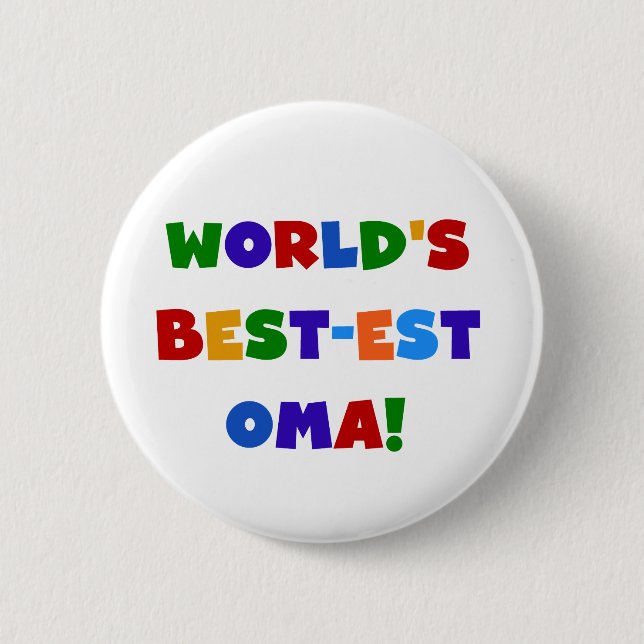 Die besten Oma-Farben der Welt - Geschenke Button (Vorderseite)