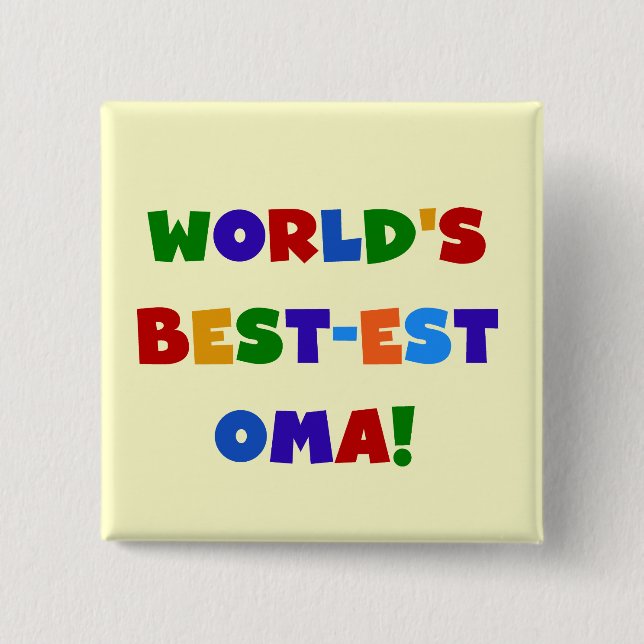 Die besten Oma-Farben der Welt - Geschenke Button (Vorderseite)