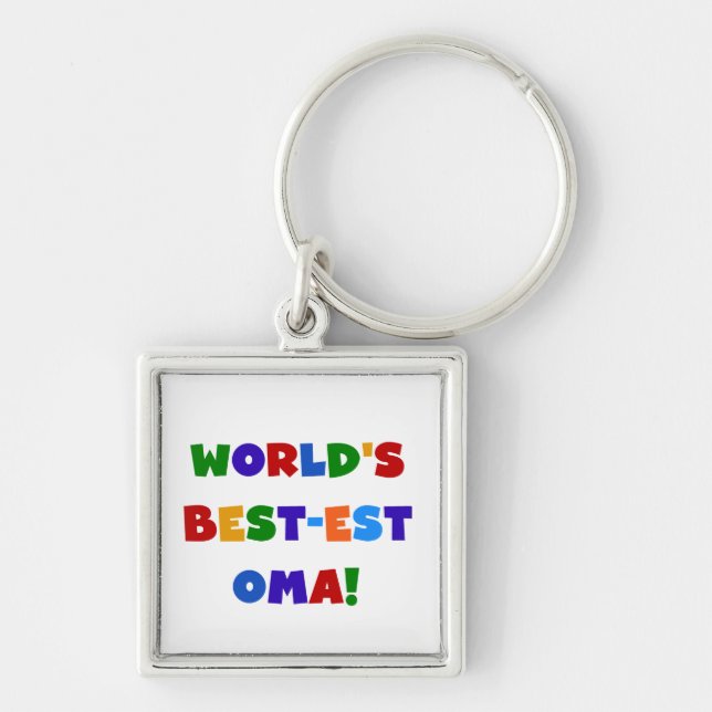 Die besten Oma-Farben der Welt - Geschenke Schlüsselanhänger (Vorne)