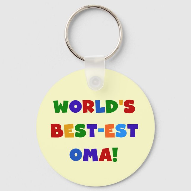 Die besten Oma-Farben der Welt - Geschenke Schlüsselanhänger (Vorderseite)