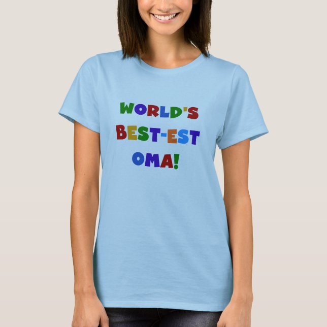 Die besten Oma-Farben der Welt - Geschenke T-Shirt (Vorderseite)