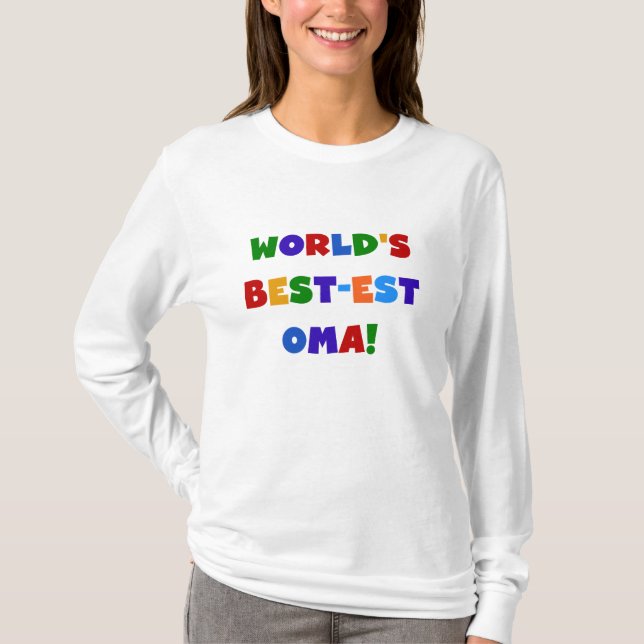 Die besten Oma-Farben der Welt - Geschenke T-Shirt (Vorderseite)