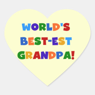 Die besten Opa-Bright-Geschenke der Welt Herz-Aufkleber
