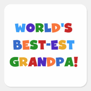 Die besten Opa-Bright-Geschenke der Welt Quadratischer Aufkleber