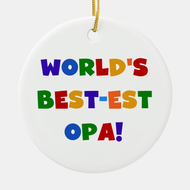 Die besten opa-farbenen Geschenke der Welt Keramikornament (Vorne)