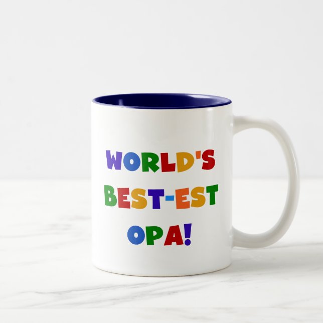 Die besten opa-farbenen Geschenke der Welt Zweifarbige Tasse (Rechts)