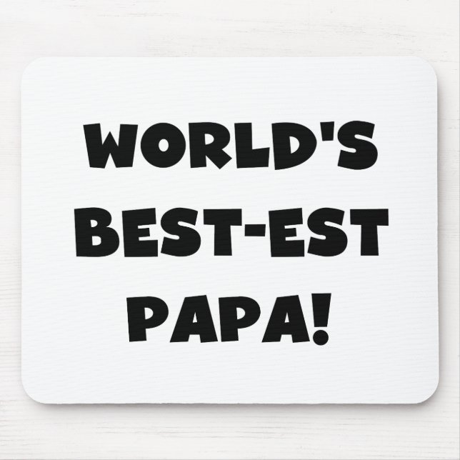 Die besten Papa-Tshirts und Geschenke der Black Te Mousepad (Vorne)
